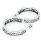 Sterling Silver Celtic Tribal Filigree Hoop Earrings, 1 Inch Length, Push Back Closures