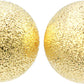 14mm Brushed Satin Textured Sandblasted Gold Round Ball Stud Earrings for Women, 18k Yellow Gold Filled Plated