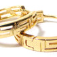 0.75 Inch Greek Key Yellow Gold Filled Plated Hoop Earrings