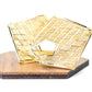 1.75" Inch Geometric Trapezoid Hollow Lace Cut Out Chunky Hoop Earrings, 18k Yellow Gold Filled, Hinge Post