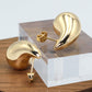 Chunky Teardrop Stud Earrings, 18k Yellow Gold Filled, 1 Inch Drop Length, Post Back