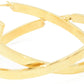 Pure Ziva Yellow Gold Tone Christian Cross Hoop Earrings, 1.75 Inch, Stainless Steel, Nickel Free