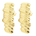 Lightweight 0.90" Inch Textured Brushed Dangle Drop Earrings for Women, 18k Yellow Gold Filled Plated, Nickel Free