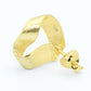 Sculpted Ribbon Triangular Matte Stud Earrings, 18K Gold Plated 925 Sterling Silver, Push Backs, 0.57 Inch