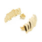 Lightweight 0.90" Inch Textured Brushed Dangle Drop Earrings for Women, 18k Yellow Gold Filled Plated, Nickel Free