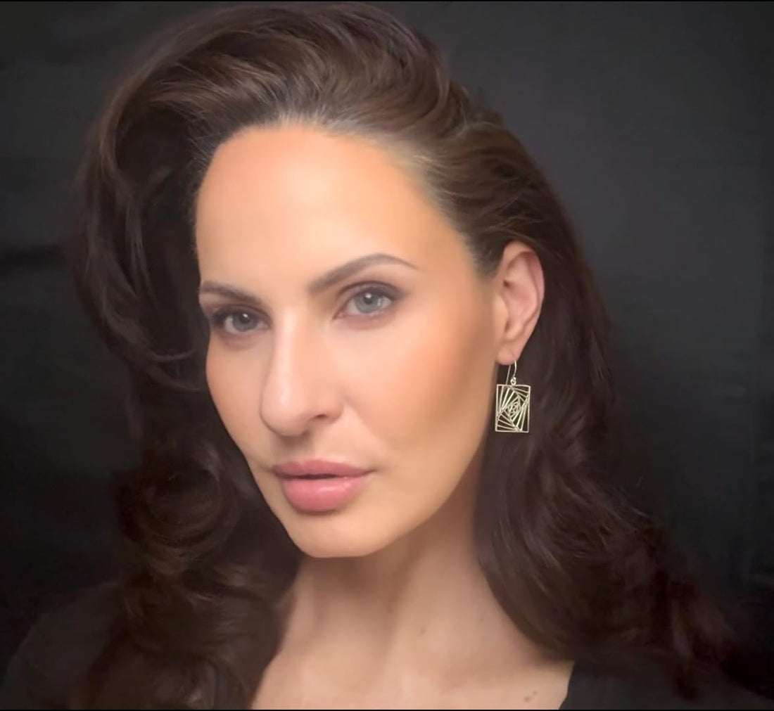 Modern Art Geometric Statement Openwork Spiral Square Dangle Hook Earrings, 1.50" Inches, Fish Hooks, 925 Sterling Silver