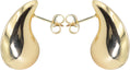Chunky Teardrop Stud Earrings, 18k Yellow Gold Filled, 1 Inch Drop Length, Post Back