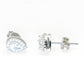 Teardrop Halo Bridal Style Cubic Zirconia CZ Stud Earrings, 925 Sterling Silver
