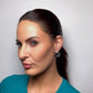 1 Inch Chunky Puffy Twist Spiral Bright Silver Huggie Hoop Earrings, Rhodium Plating, Push Back Closures