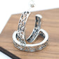 Sterling Silver Celtic Tribal Filigree Hoop Earrings, 1 Inch Length, Push Back Closures