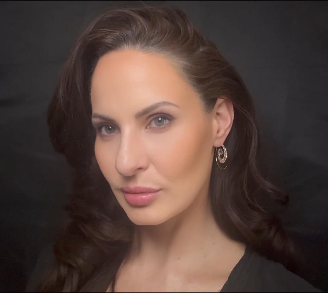 Openwork Sacred Geometry Swirl Spiral Filigree Statement Hoop Earrings, 925 Sterling Silver, 30mm