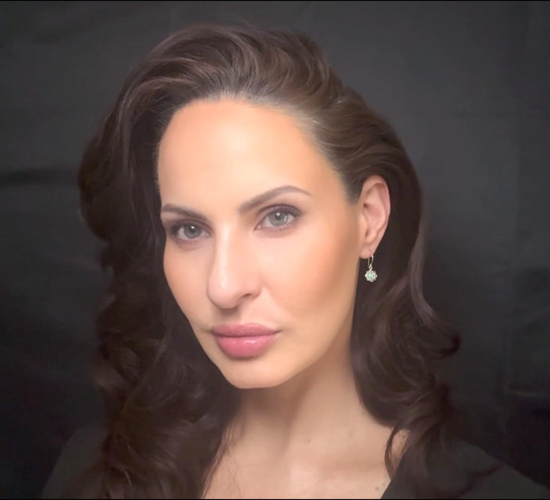 Mandala Flower Floral Sterling Silver Filigree Vintage Dangle Earrings, 22mm, Turquoise Stone, Bali Balinese Style Design