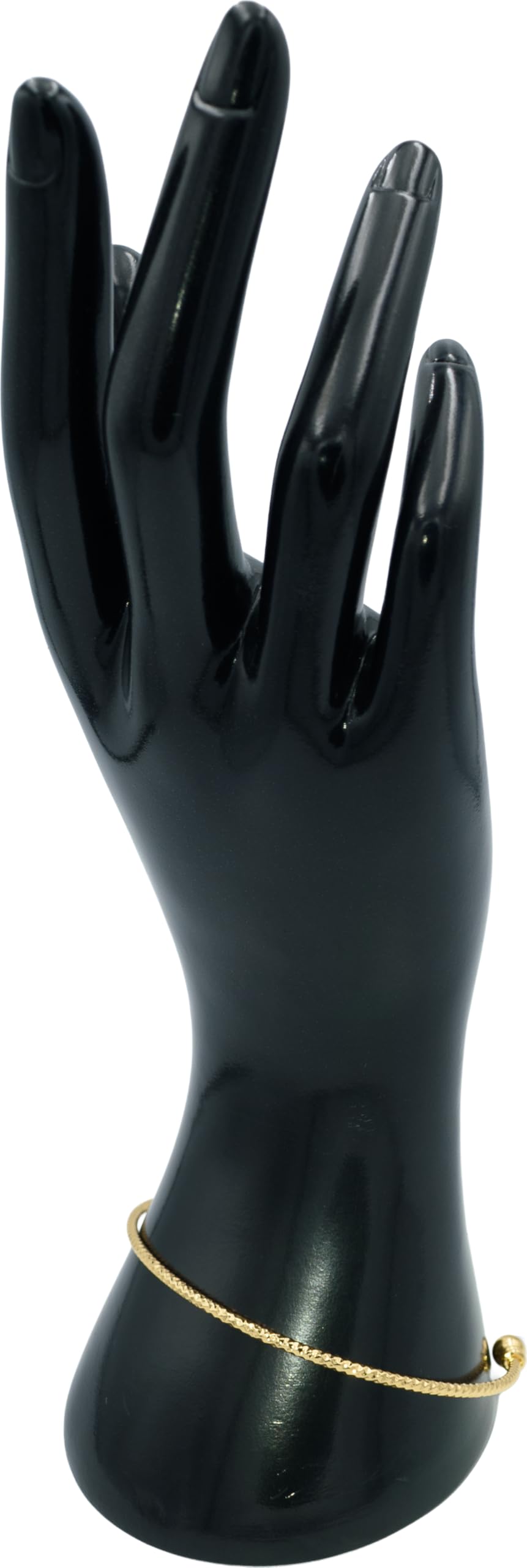 Pure Ziva Diamond Cut Textured Skinny Cuff Bangle Bracelet, Yellow Gold Filled, 2.5 inch Adjustable