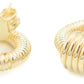 Gold Tone Hoop Earrings for Women, 18k Yellow Gold Filled (12mm Knot Hoop)
