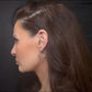 Sterling Silver Filigree Hoop Earrings, Vintage Style Openwork Design, Heart Details, 31mm