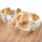 1 Inch Virgin Virgen de Guadalupe Mother Mary Tri-Tone Rose Gold, Yellow Golden, & Silver Tone Hoop Earrings, Gold Filled Plated
