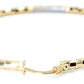 2.75 Inch Large Skinny Diamond Laser Cut Texture Tri-Tone Hoop Earrings, Rose Gold Yellow Gold Silver Tone, 18k Gold Filled Plated