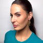 Pure Ziva Yellow Gold Tone Christian Cross Hoop Earrings, 1.75 Inch, Stainless Steel, Nickel Free