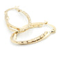 Classic Interlocking Twisted Cable Double Hoop Earrings, 1.30 Inch Oval, Gold Filled Plated, Polished Finish