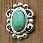 Pure Ziva Sterling Silver Turquoise Oval Stud Earrings, Vintage Filigree Design, 0.35 Inch