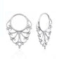 Boho Filigree Lace Drop & Hoop Earrings, Hypoallergenic 925 Sterling Silver (Small Septum Hoops)