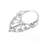 Boho Filigree Lace Drop & Hoop Earrings, Hypoallergenic 925 Sterling Silver (Small Septum Hoops)