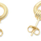 Gold Tone Hoop Earrings for Women, 18k Yellow Gold Filled (12mm Knot Hoop)