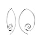 1.1" Inch Elegant Spiral Dangle Drop Earrings, 925 Sterling Silver