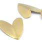 Double Heart Dangle Drop Earrings, 2.1 Inch, Gold Plated Stainless Steel