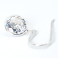 0.90" Inch Classic Simple Bezel Set Round Clear White CZ Crystal Dangle Drop Earrings, 925 Sterling Silver, French Wire Backs