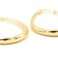 Gold Tone Hoop Earrings for Women, 18k Yellow Gold Filled (1.5" Oval Hoops)