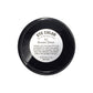 Black container of eye color with a white label on a white background