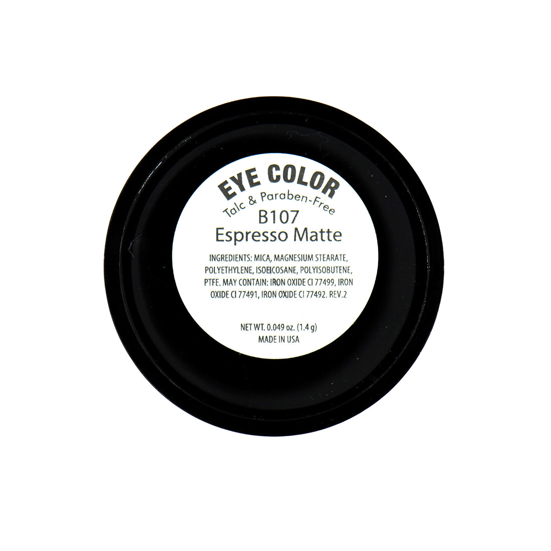 Pure Ziva Espresso Coffee Chocolate Chestnut Cocoa Brown Matte Opaque Pressed Powder Single Vegan Eyeshadow; Talc, Paraben & Cruelty Free