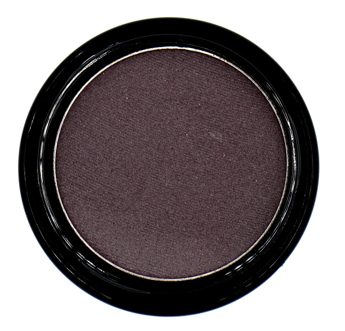 Pure Ziva Smokey Plum Dark Purple Violet Brown Matte Opaque Pressed Powder Single Eyeshadow; Talc, Paraben & Cruelty Free