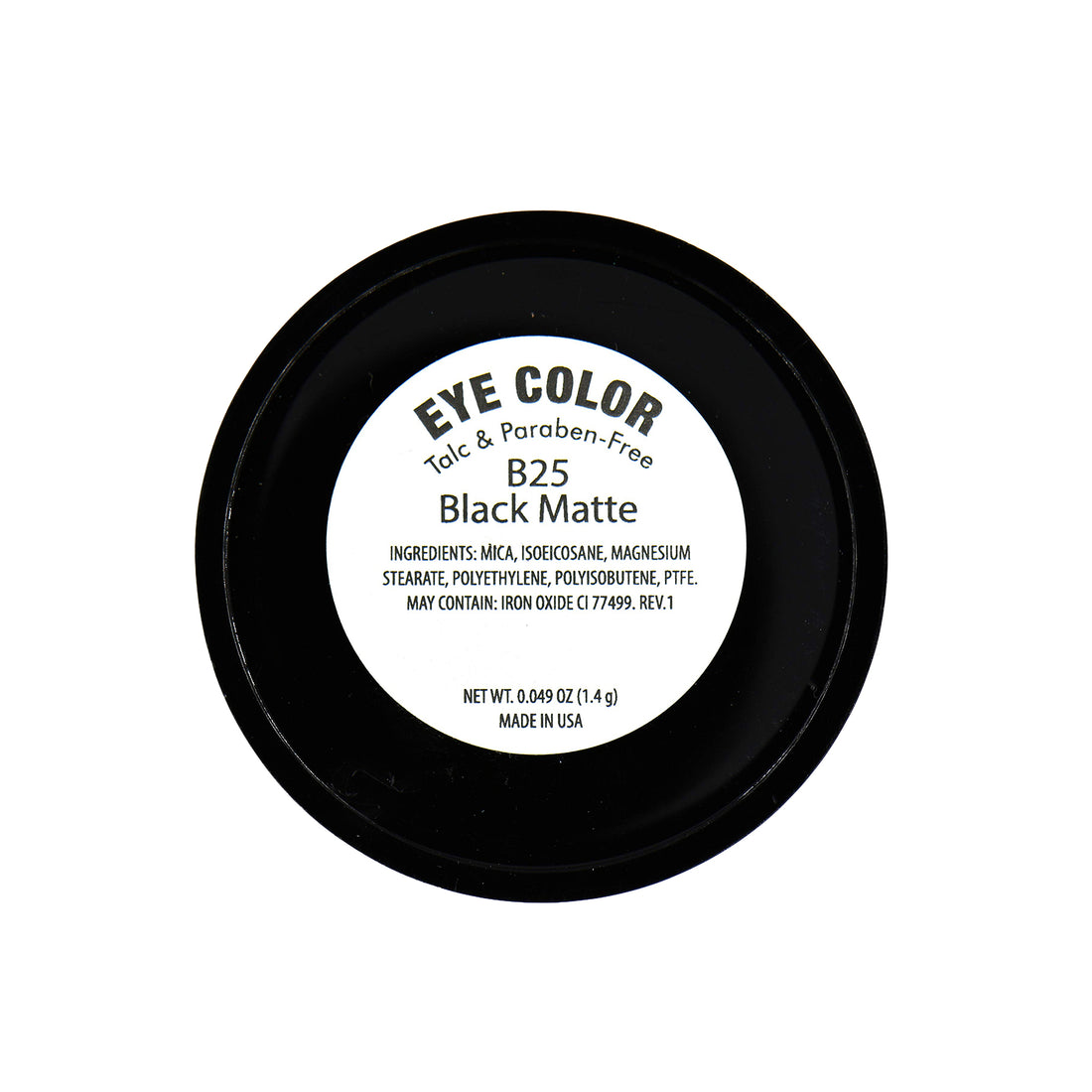 Pure Ziva Black Matte Opaque Smokey Eye Onyx Midnight Zero Jet Black Pressed Powder Single Vegan Eyeshadow; Talc, Paraben & Cruelty Free