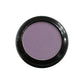 Purple eyeshadow in a black compact on a white background