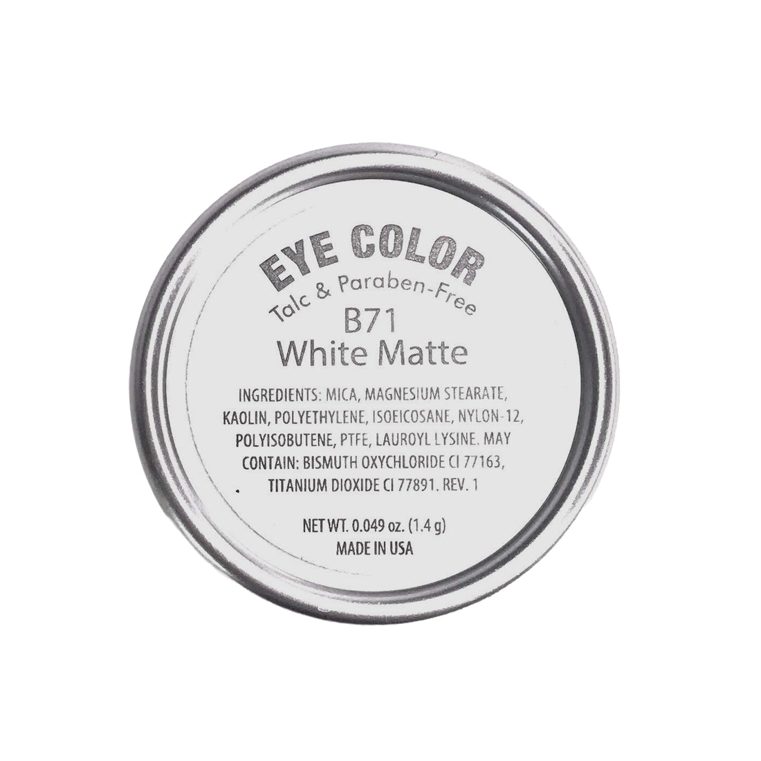 Eye color product with label on a white background