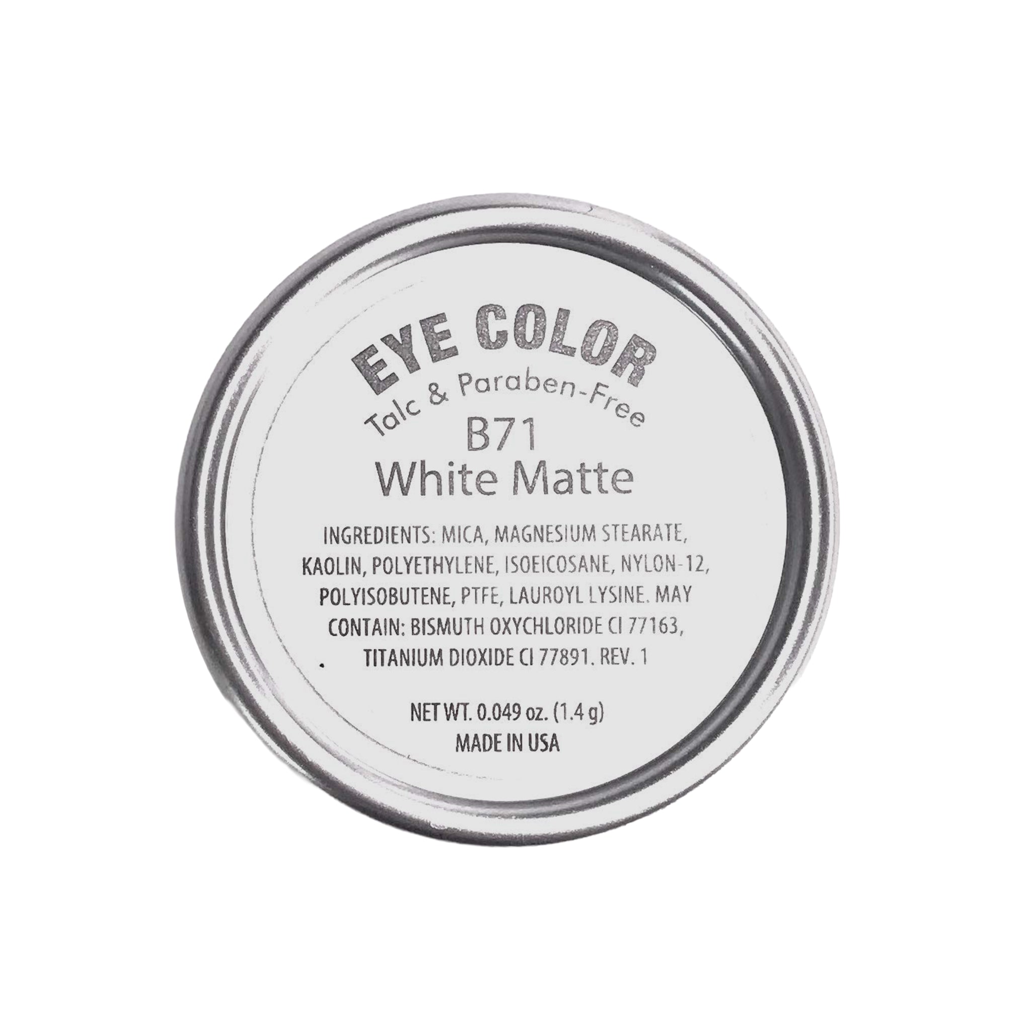 Eye color product with label on a white background