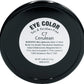 Black eye color container with white label displaying product details on a white background