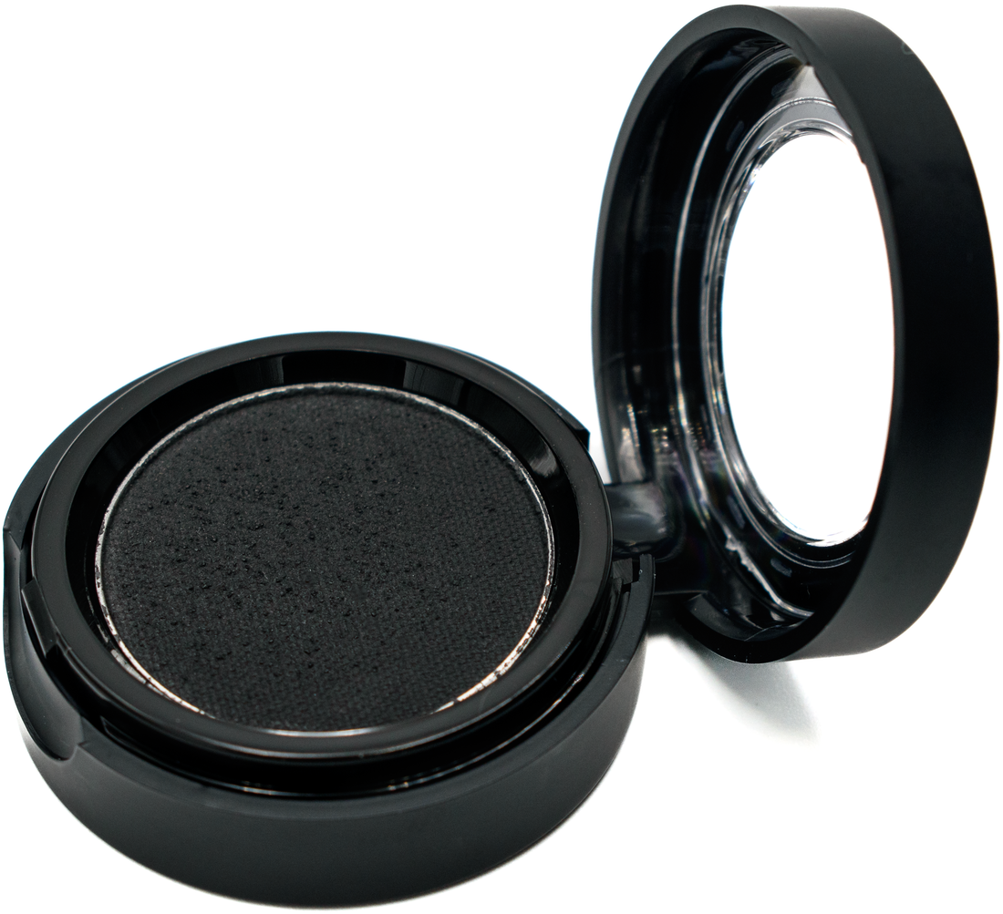 Pure Ziva Black Matte Cake Eyeliner & Pressed Eyeshadow, Water Activated Powder; Gluten & Cruelty Free
