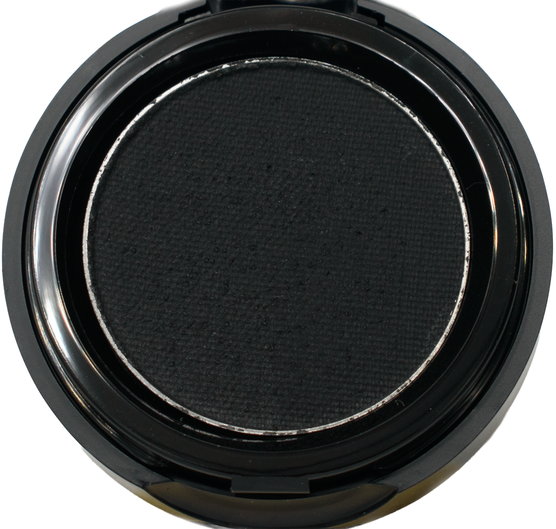 Pure Ziva Black Matte Cake Eyeliner & Pressed Eyeshadow, Water Activated Powder; Gluten & Cruelty Free