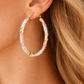 1.50" Twisted Rope Vintage Retro Wave Tri-Tone Rose Gold, Yellow Golden, & Silver Tone Hoop Earrings, Gold Filled Plated