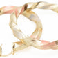 Tri Tone Three Color Hoops: Rose Gold, Silver & Yellow Gold Earrings (2.20" Twist)