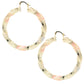 Tri Tone Three Color Hoops: Rose Gold, Silver & Yellow Gold Earrings (2.20" Twist)
