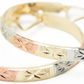 Mixed Metal Tri Tone Rose Gold, Silver & Yellow Gold Hoop Earrings, 18k Gold Filled Plating (1.9" Starburst)