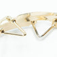 2.14" Starburst Swirl Wave Tri-Tone Rose Gold, Yellow Golden, & Silver Tone Hoop Earrings, Gold Filled Plated