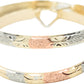 2.14" Starburst Swirl Wave Tri-Tone Rose Gold, Yellow Golden, & Silver Tone Hoop Earrings, Gold Filled Plated