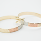 1.81 Inch Virgin de Guadalupe Mother Mary Tri-Tone Rose Gold, Yellow Golden, & Silver Tone Hoop Earrings, Gold Filled Plated