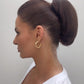 Gold Tone Hoop Earrings for Women, 18k Yellow Gold Filled (1" Classic Chunky Twist)
