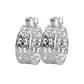 0.80" Inch Vintage Filigree Hoop Earrings, Openwork Chunky Mesh Filigree Heart Lace Design, Lightweight & Hypoallergenic, 925 Sterling Silver